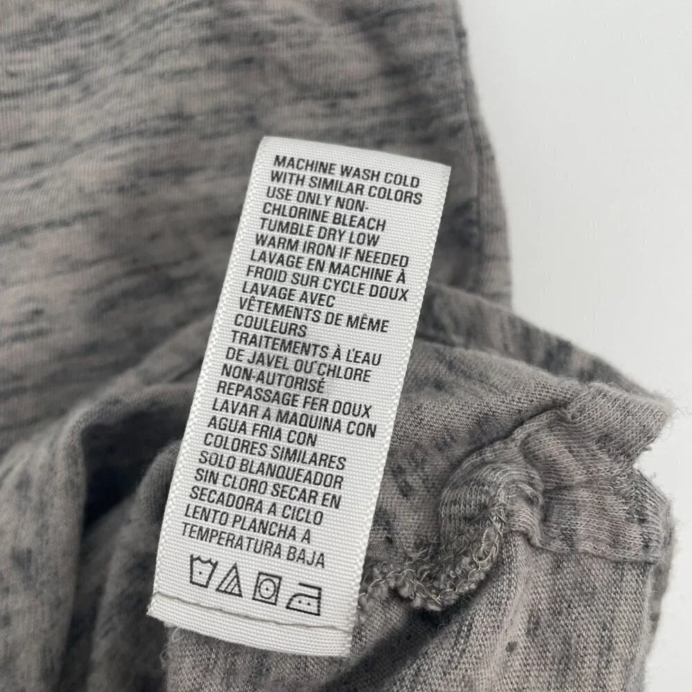 Standard James Perse Gray Melange Heathered Button Up Shirt Size 3 Womens Large - Picture 5 of 7